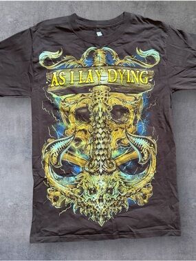 As I lay dying emo band t shirt